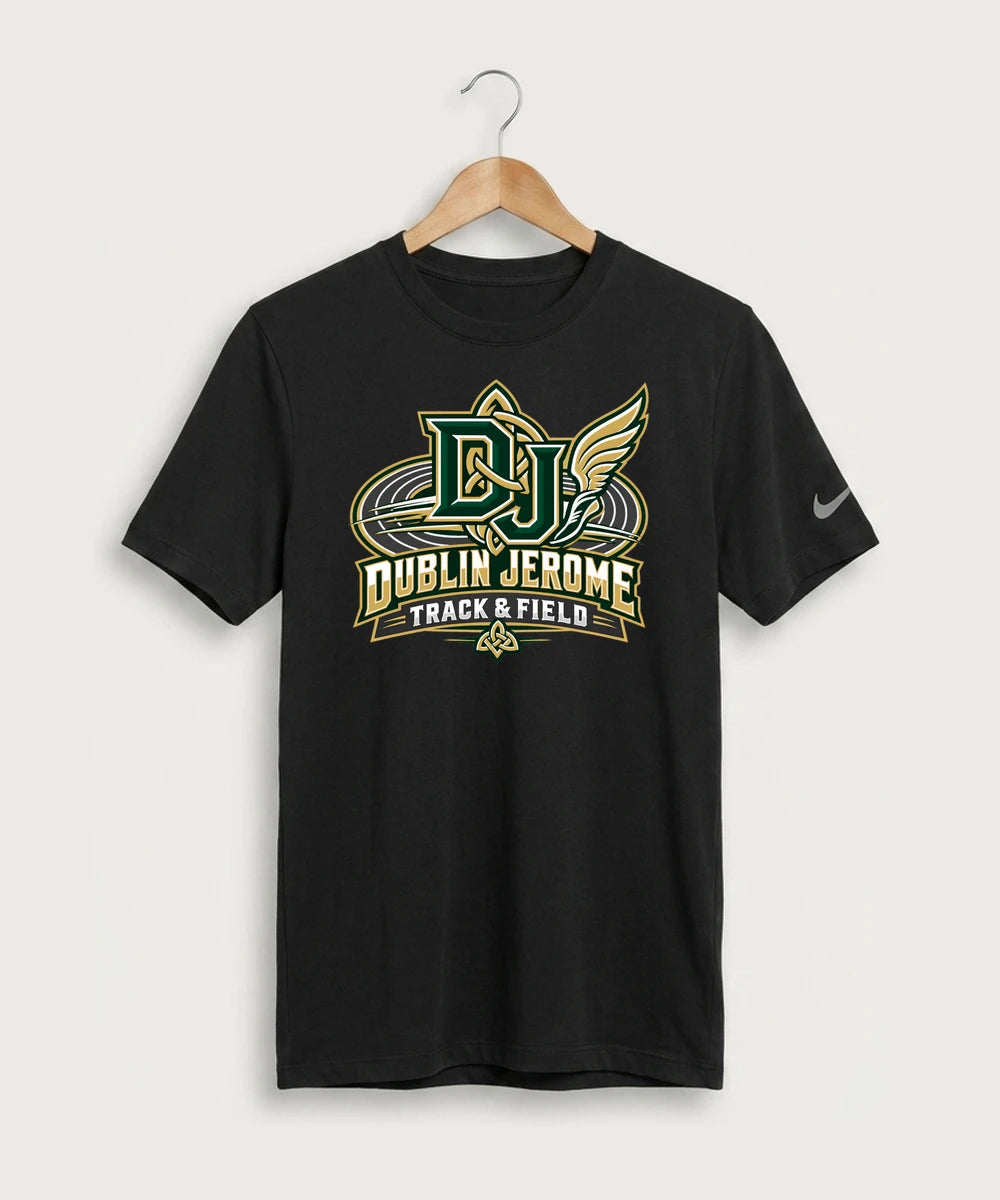 Dublin Jerome Track & Field Team Store - Black Nike Swoosh Sleeve rLegend Tee NKDX8730