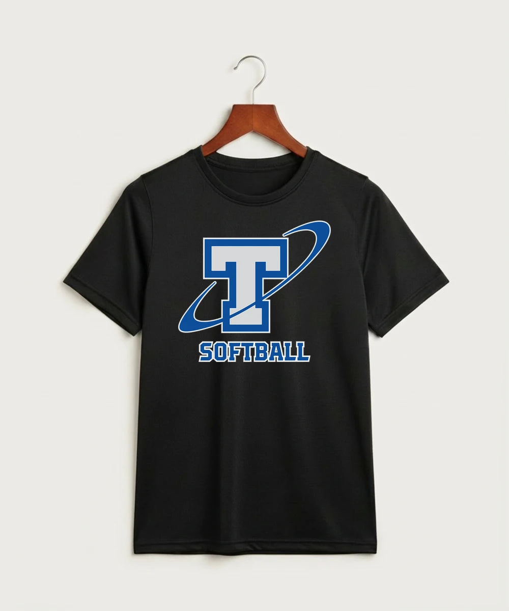 Papillion La Vista South Titan Softball Team Store - Black Nike Youth Swoosh Sleeve rLegend Tee NKDX8787