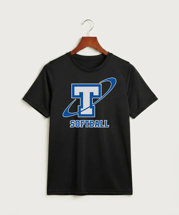 Papillion La Vista South Titan Softball Team Store - Black Nike Youth Swoosh Sleeve rLegend Tee NKDX8787
