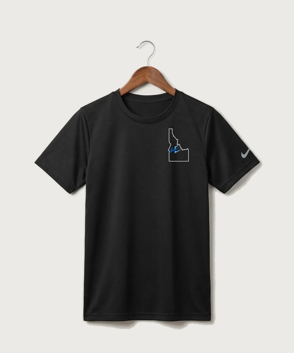 Leading Edge Idaho Team Store - Black Nike Youth Swoosh Sleeve rLegend Tee NKDX8787