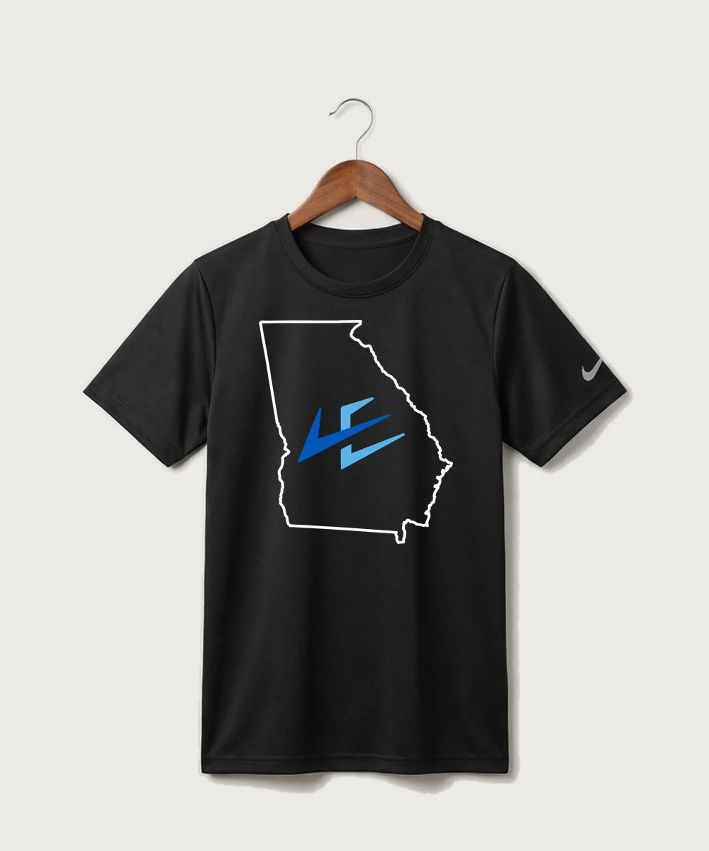 Leading Edge Georgia Team Store - Black Nike Youth Swoosh Sleeve rLegend Tee NKDX8787