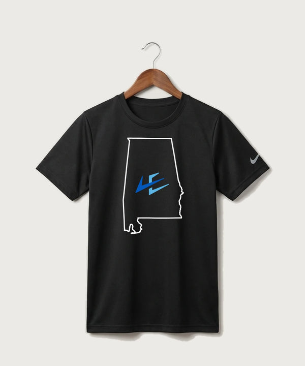 Leading Edge Alabama Team Store - Black Nike Youth Swoosh Sleeve rLegend Tee NKDX8787