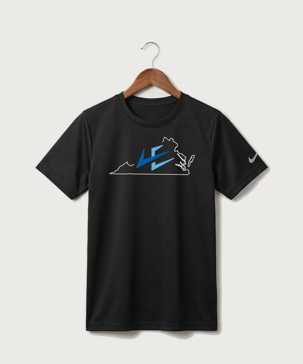 Leading Edge Virginia Team Store - Black Nike Youth Swoosh Sleeve rLegend Tee NKDX8787