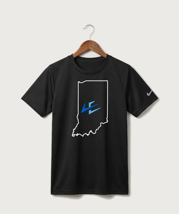 Leading Edge Indiana Team Store - Black Nike Youth Swoosh Sleeve rLegend Tee NKDX8787
