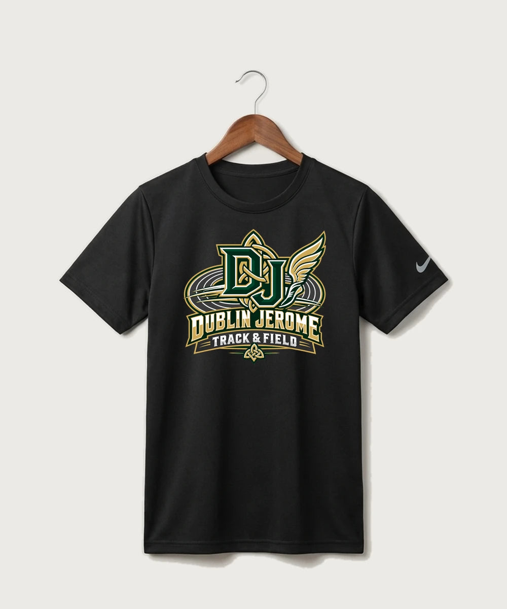 Dublin Jerome Track & Field Team Store - Black Nike Youth Swoosh Sleeve rLegend Tee NKDX8787