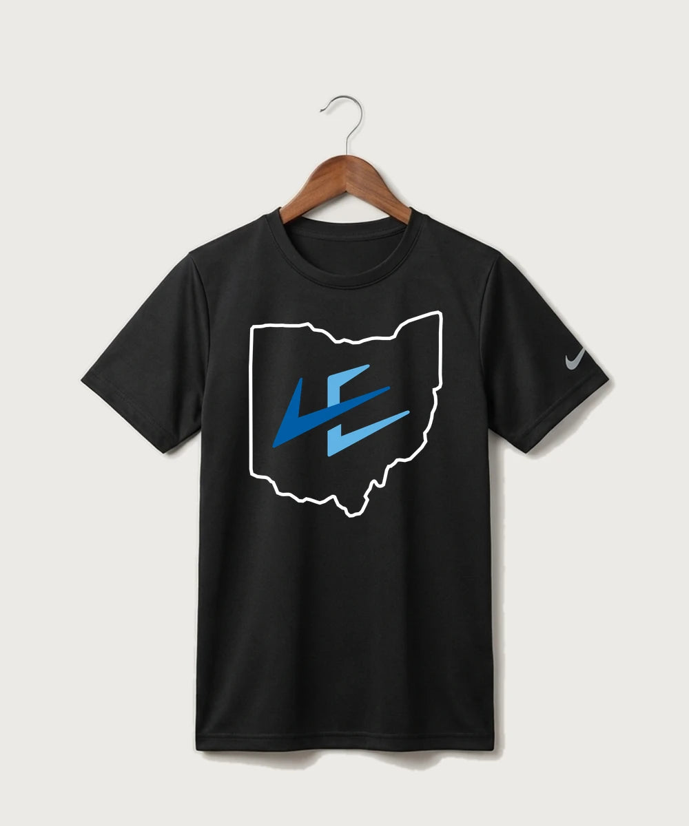 Leading Edge Ohio Team Store - Black Nike Youth Swoosh Sleeve rLegend Tee NKDX8787