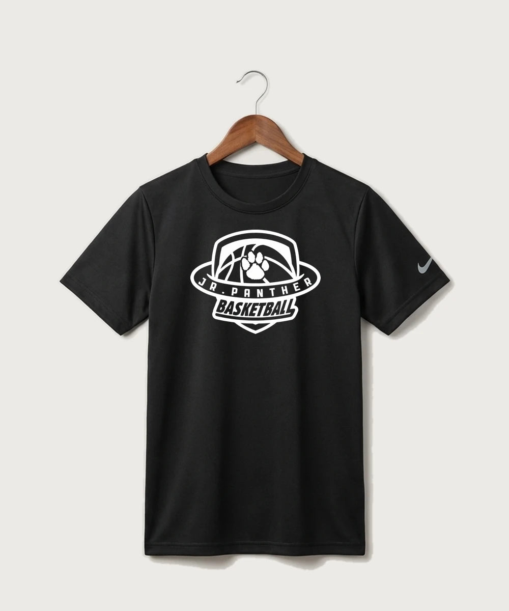 Jr Panther Basketball - Black Nike Youth Swoosh Sleeve rLegend Tee NKDX8787
