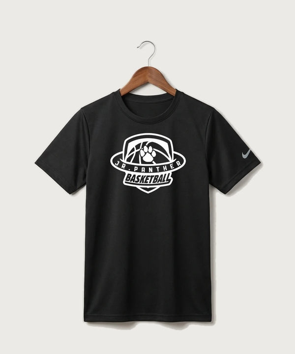 Jr Panther Basketball - Black Nike Youth Swoosh Sleeve rLegend Tee NKDX8787