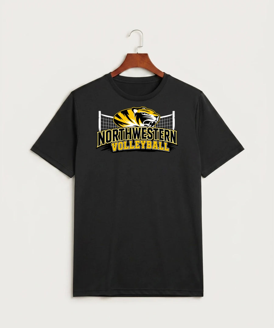 Northwestern Volleyball - Black Sport-Tek PosiCharge Competitor Tee. ST350