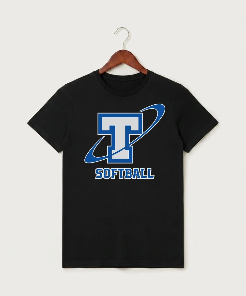 Papillion La Vista South Titan Softball Team Store - Black T-Shirt - Full Front
