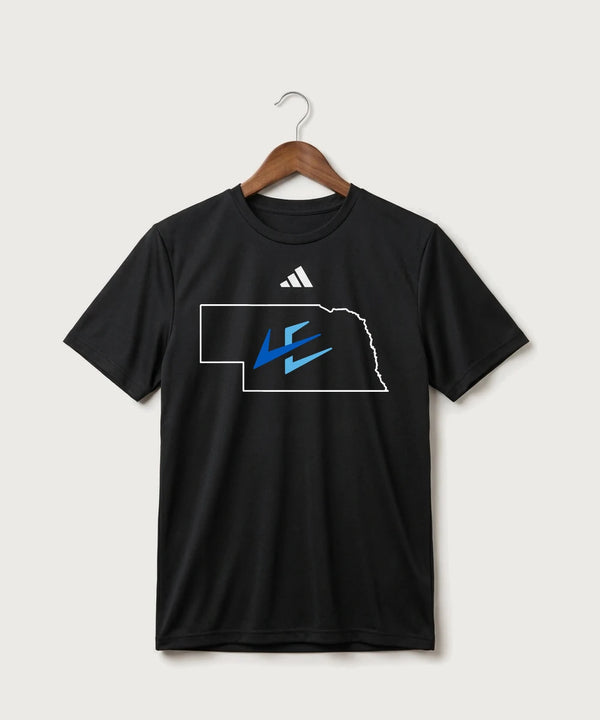 Leading Edge Nebraska Team Store - Black/ White Men's Pregame T-Shirt
