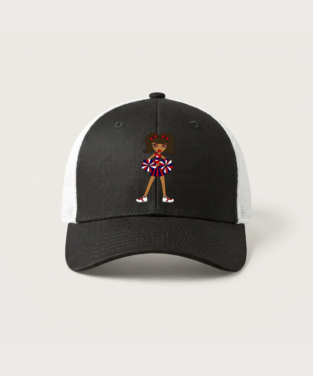 Independence High School Cheer Team - Black/ White New Era - Stretch Mesh Cap. NE1020