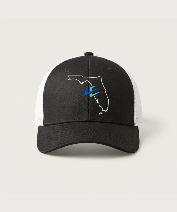 Leading Edge Florida Team Store - Black/ White New Era - Stretch Mesh Cap. NE1020