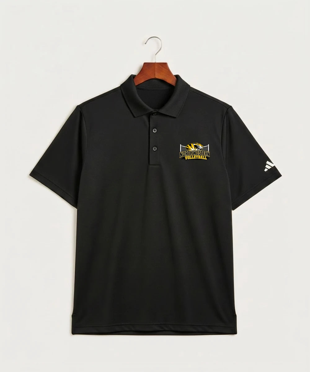 Northwestern Volleyball - Black Polo - Left Chest
