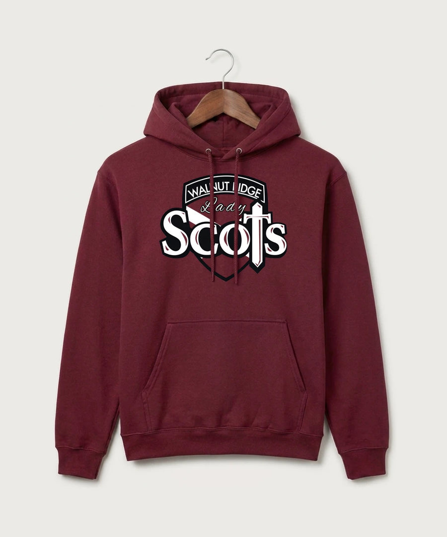 Walnut Ridge High School Basketball Team Store - Cardinal Port & Co Core Fleece Pullover Hooded Sweatshirt. PC78H