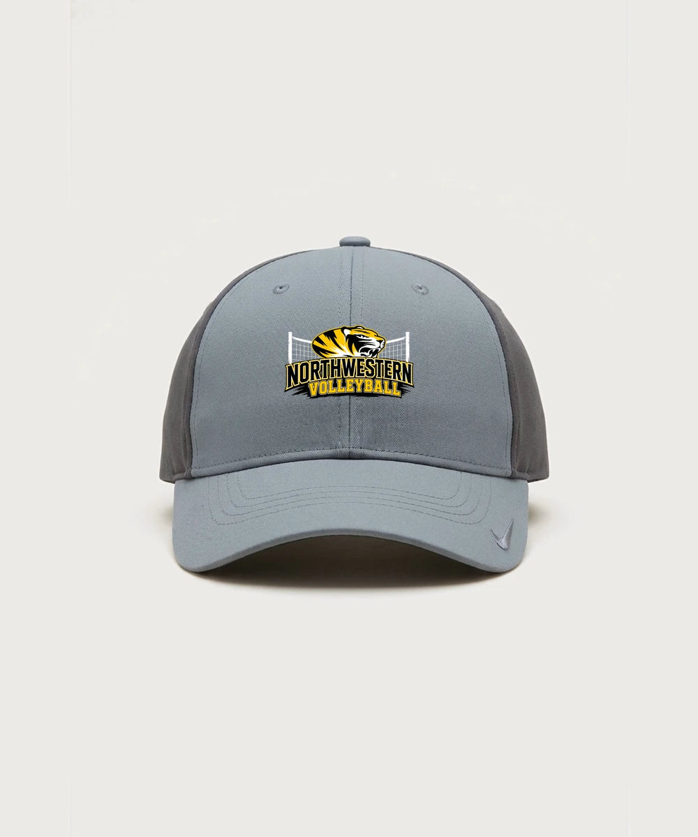 Northwestern Volleyball - Cool Grey/ Dark Grey Nike Dri-FIT Legacy Cap NKFB6447