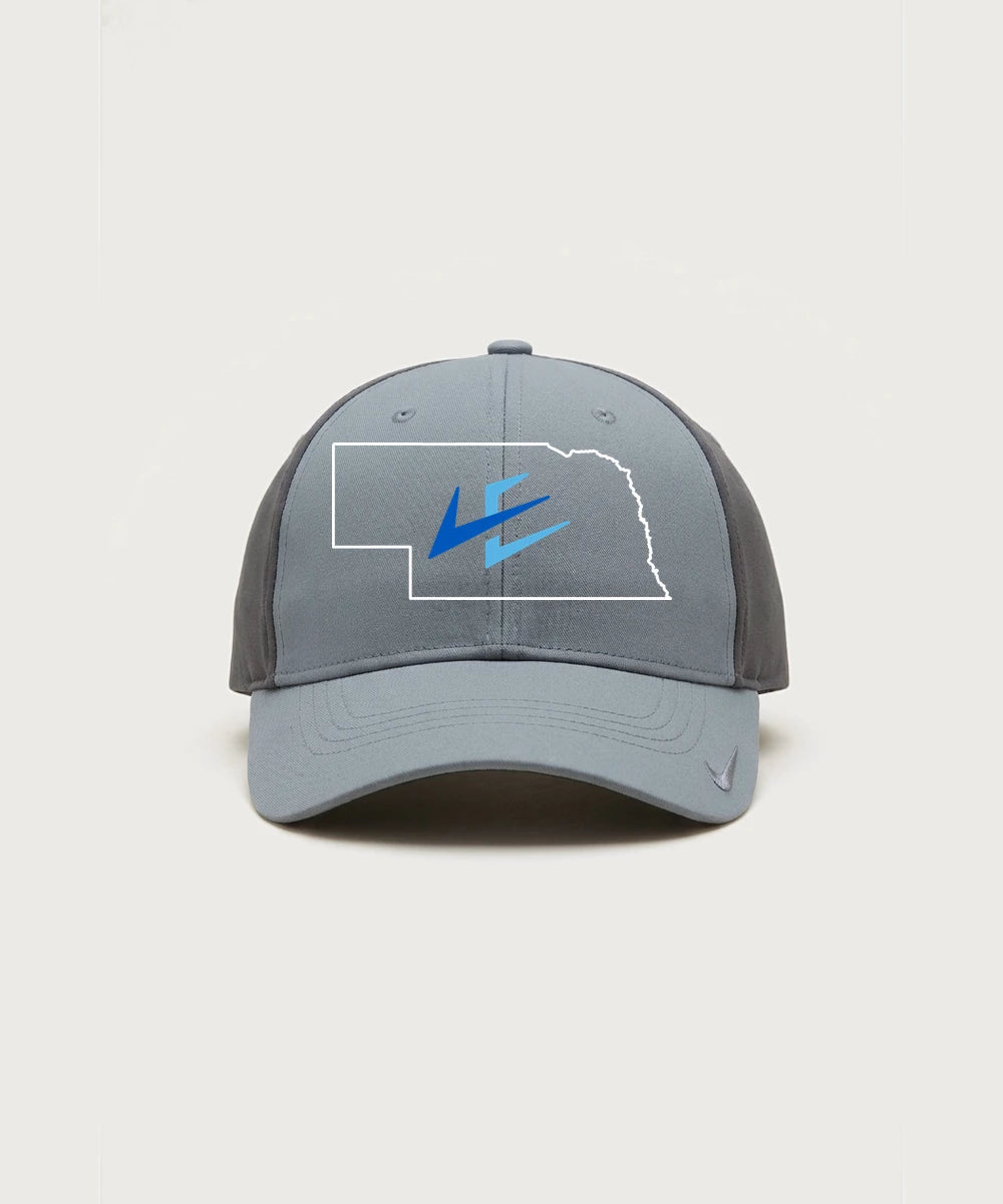 Leading Edge Nebraska Team Store - Cool Grey/ Dark Grey Nike Dri-FIT Legacy Cap NKFB6447