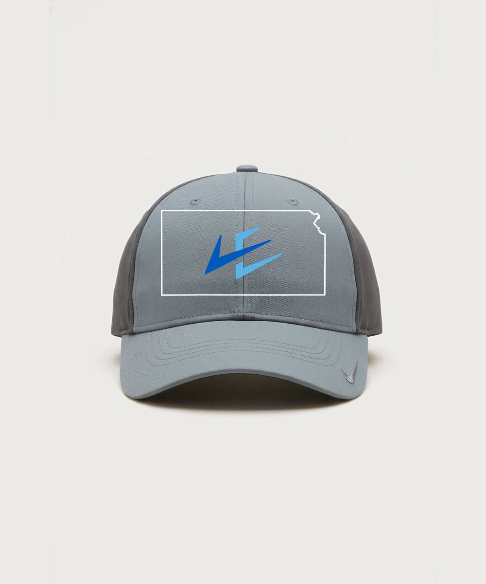 Leading Edge Kansas Team Store - Cool Grey/ Dark Grey Nike Dri-FIT Legacy Cap NKFB6447