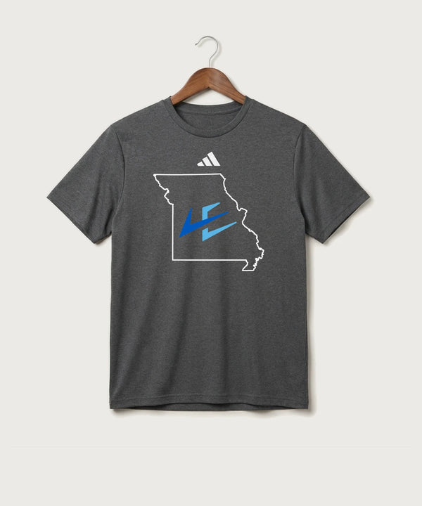 Leading Edge Missouri Team Store - Dark Grey Heather/ White Men's Pregame T-Shirt