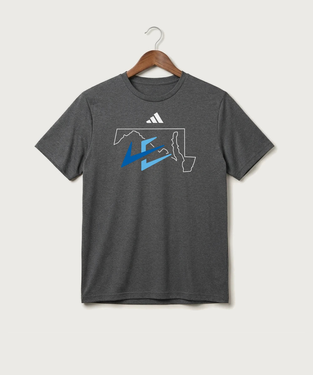 Leading Edge Maryland Team Store - Dark Grey Heather/ White Men's Pregame T-Shirt