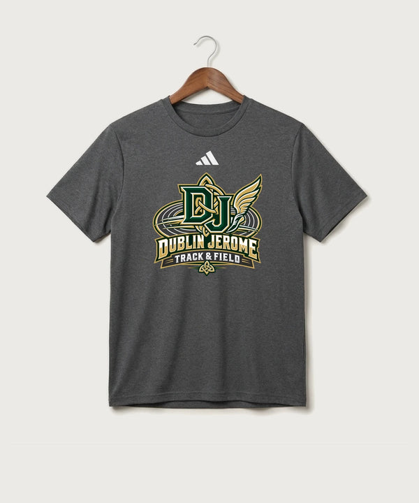 Dublin Jerome Track & Field Team Store - Dark Grey Heather/ White Men's Pregame T-Shirt