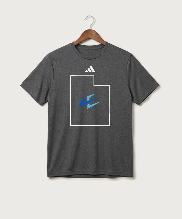 Leading Edge Utah Team Store - Dark Grey Heather/ White Men's Pregame T-Shirt