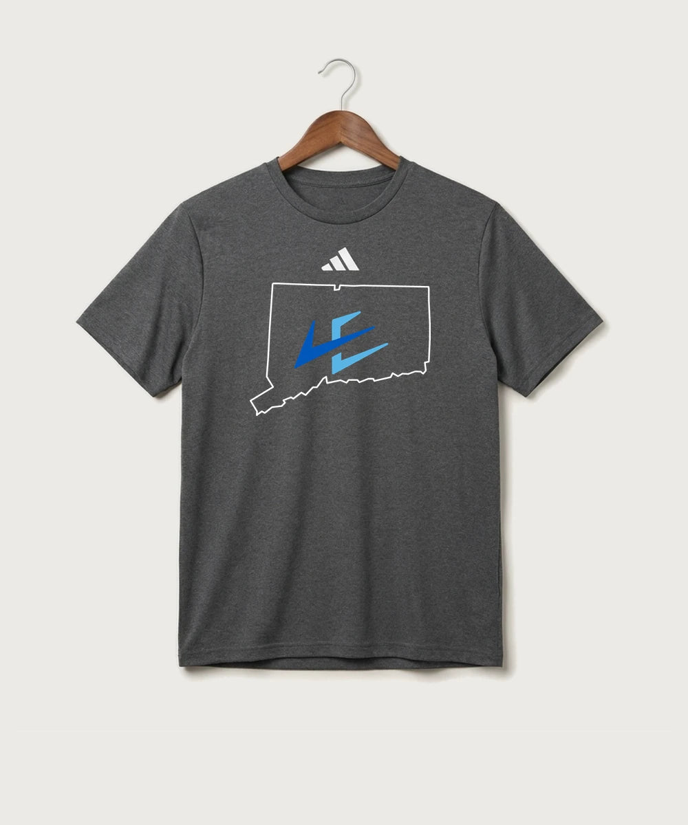 Leading Edge Connecticut Team Store - Dark Grey Heather/ White Men's Pregame T-Shirt