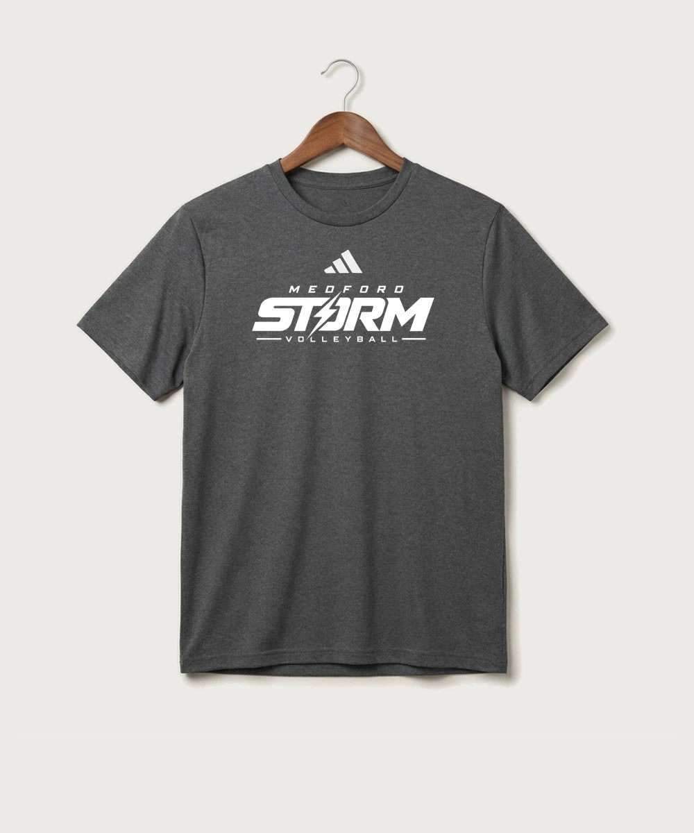 Medford Storm High School Volleyball Team Store - Dark Grey Heather/ White Men's Pregame T-Shirt