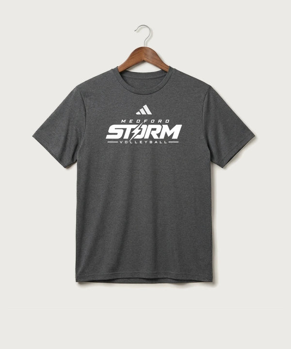 Medford Storm High School Volleyball Team Store - Dark Grey Heather/ White Men's Pregame T-Shirt
