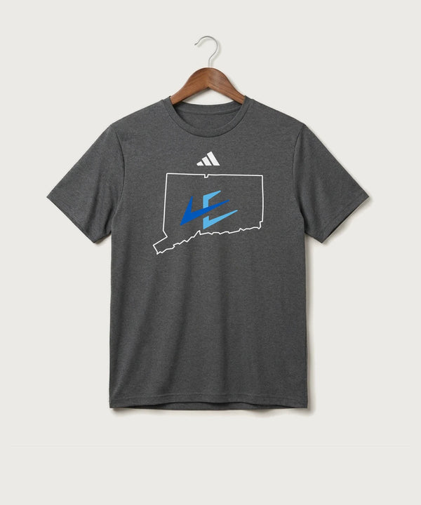 Leading Edge Connecticut Team Store - Dark Grey Heather/ White Men's Pregame T-Shirt