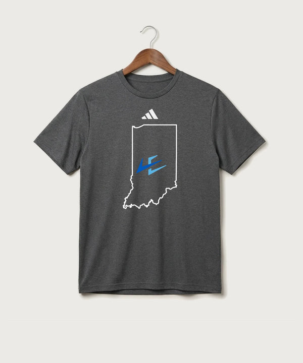 Leading Edge Indiana Team Store - Dark Grey Heather/ White Men's Pregame T-Shirt