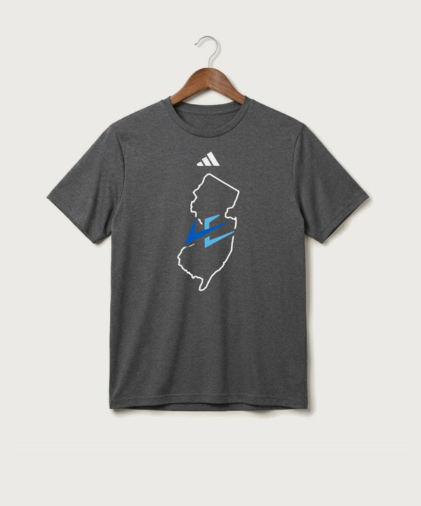 Leading Edge New Jersey Team Store - Dark Grey Heather/ White Men's Pregame T-Shirt