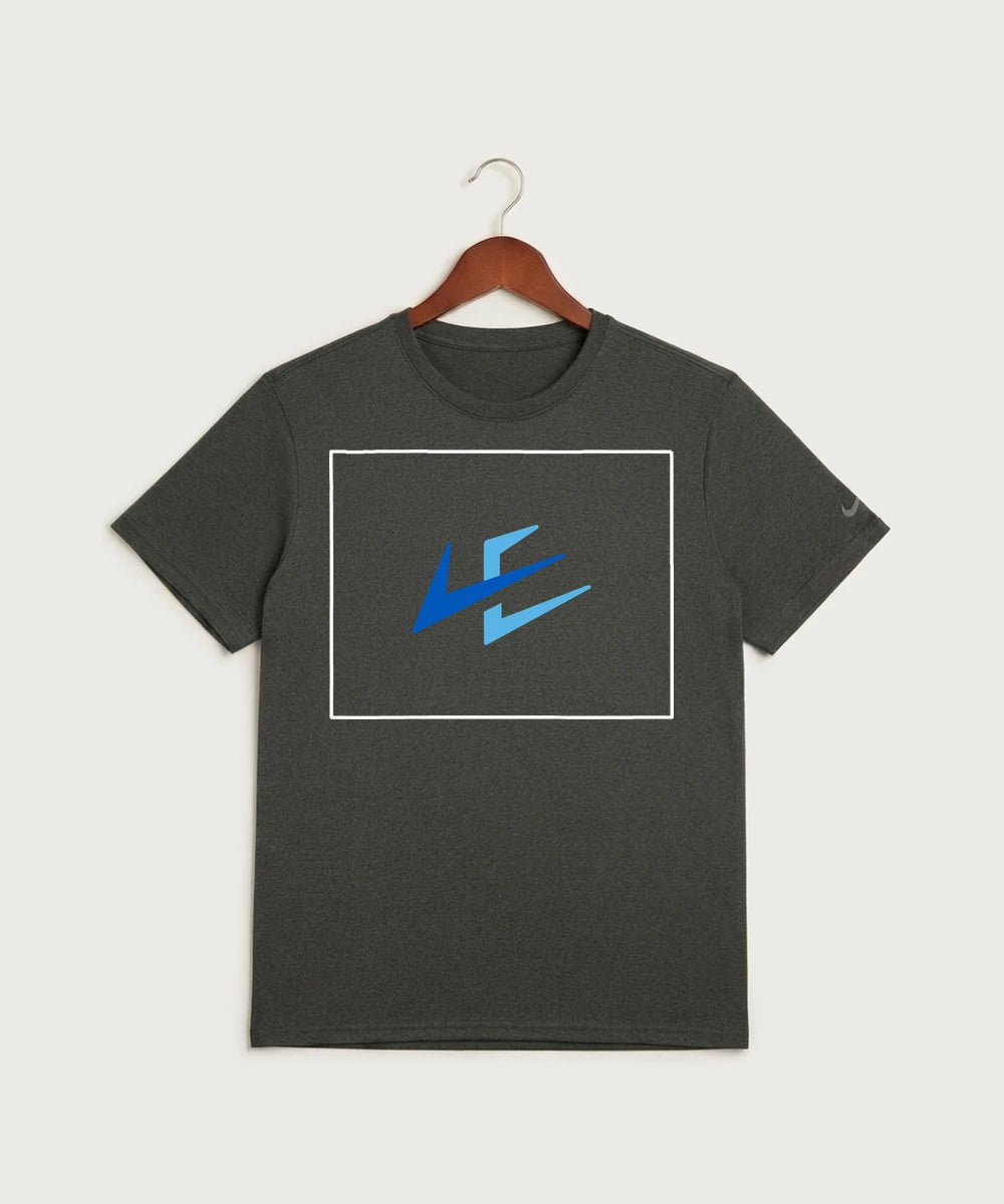 Leading Edge Wyoming Team Store - Dark Smoke Heather Nike Swoosh Sleeve rLegend Tee NKDX8730