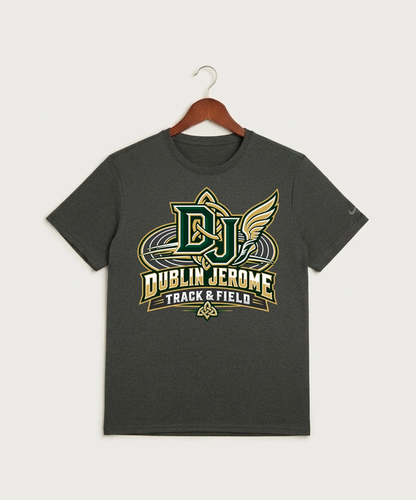 Dublin Jerome Track & Field Team Store - Dark Smoke Heather Nike Swoosh Sleeve rLegend Tee NKDX8730