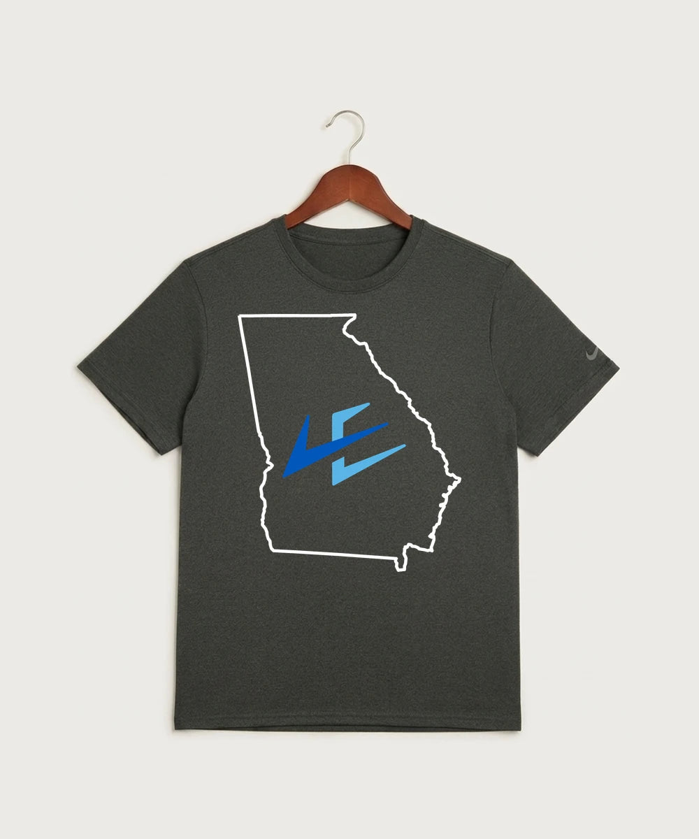 Leading Edge Georgia Team Store - Dark Smoke Heather Nike Swoosh Sleeve rLegend Tee NKDX8730