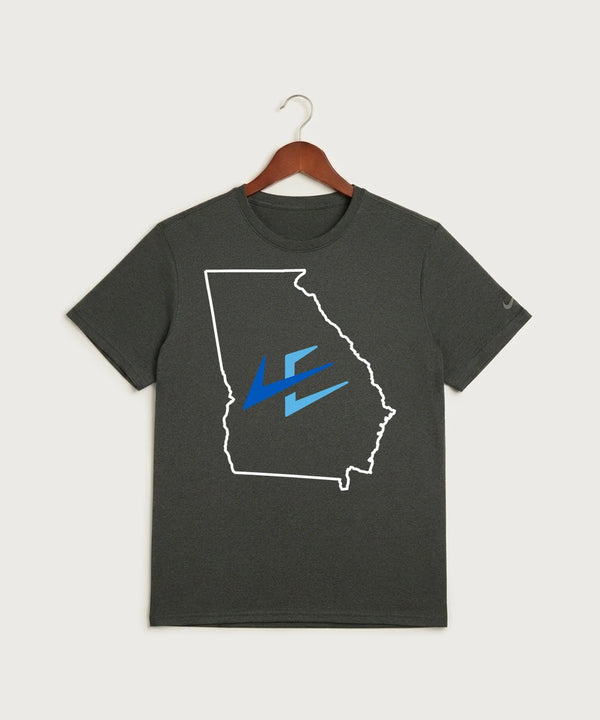 Leading Edge Georgia Team Store - Dark Smoke Heather Nike Swoosh Sleeve rLegend Tee NKDX8730