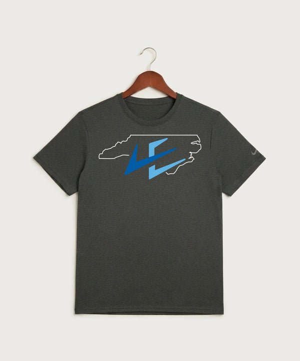 Leading Edge North Carolina Team Store - Dark Smoke Heather Nike Swoosh Sleeve rLegend Tee NKDX8730