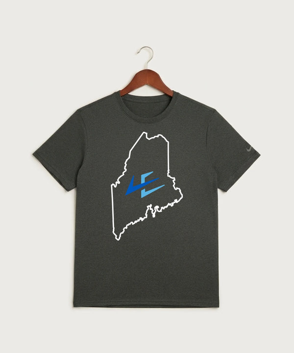 Leading Edge Maine Team Store - Dark Smoke Heather Nike Swoosh Sleeve rLegend Tee NKDX8730