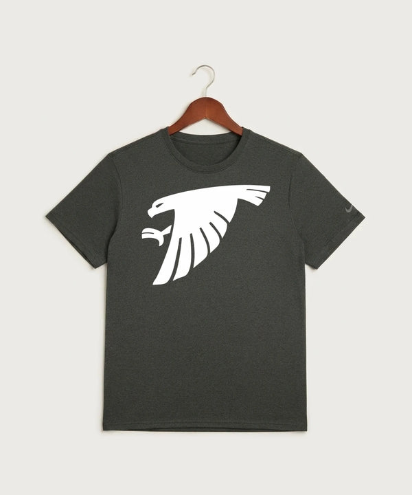 Sauk Valley Community College Basketball Team Store - Dark Smoke Heather Nike Swoosh Sleeve rLegend Tee NKDX8730