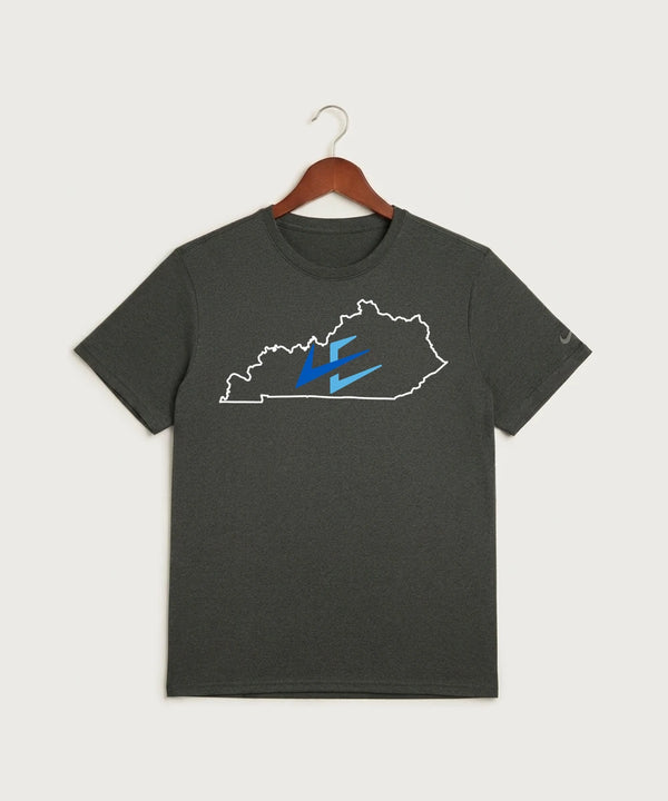 Leading Edge Kentucky Team Store - Dark Smoke Heather Nike Swoosh Sleeve rLegend Tee NKDX8730