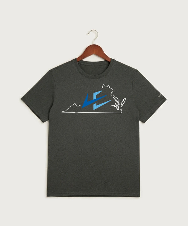 Leading Edge Virginia Team Store - Dark Smoke Heather Nike Swoosh Sleeve rLegend Tee NKDX8730