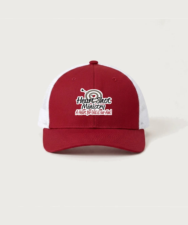 Heart Shot Ministry Archery Team Store - Deep Red/ White Sport-Tek Club Trucker Cap STC46