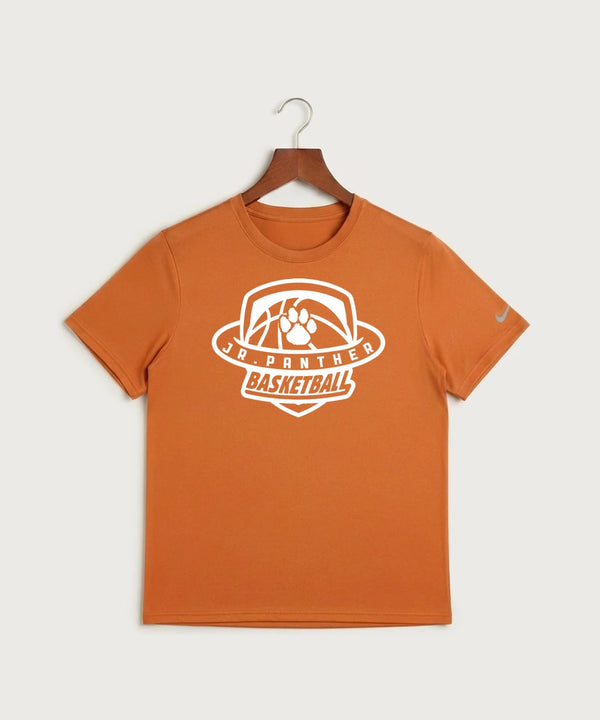 Jr Panther Basketball - Desert Orange Nike Swoosh Sleeve rLegend Tee NKDX8730