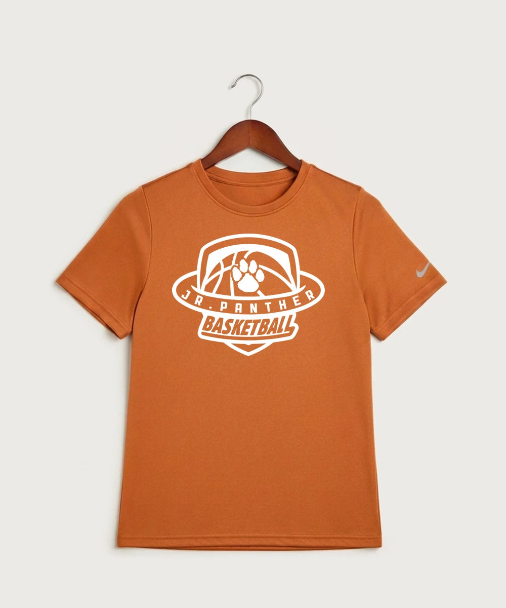 Jr Panther Basketball - Desert Orange Nike Youth Swoosh Sleeve rLegend Tee NKDX8787