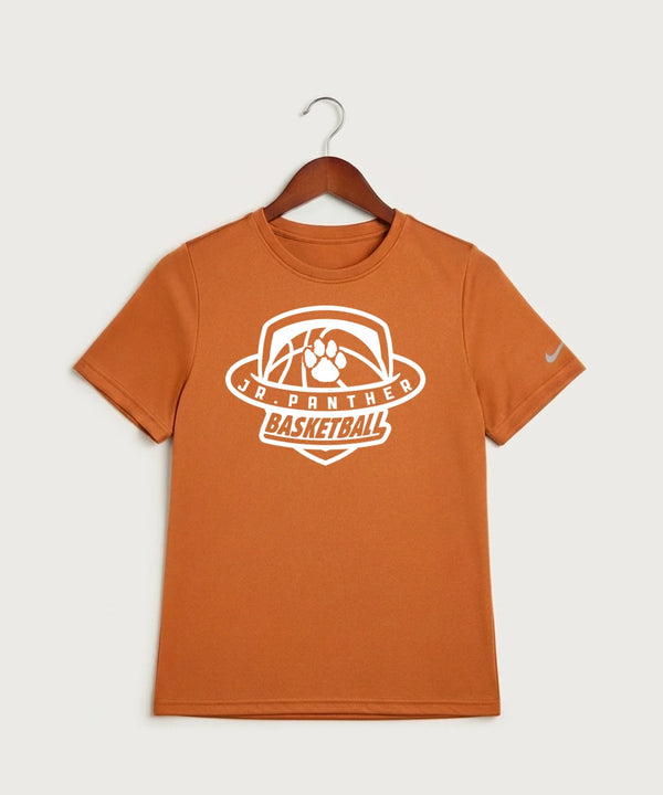 Jr Panther Basketball - Desert Orange Nike Youth Swoosh Sleeve rLegend Tee NKDX8787