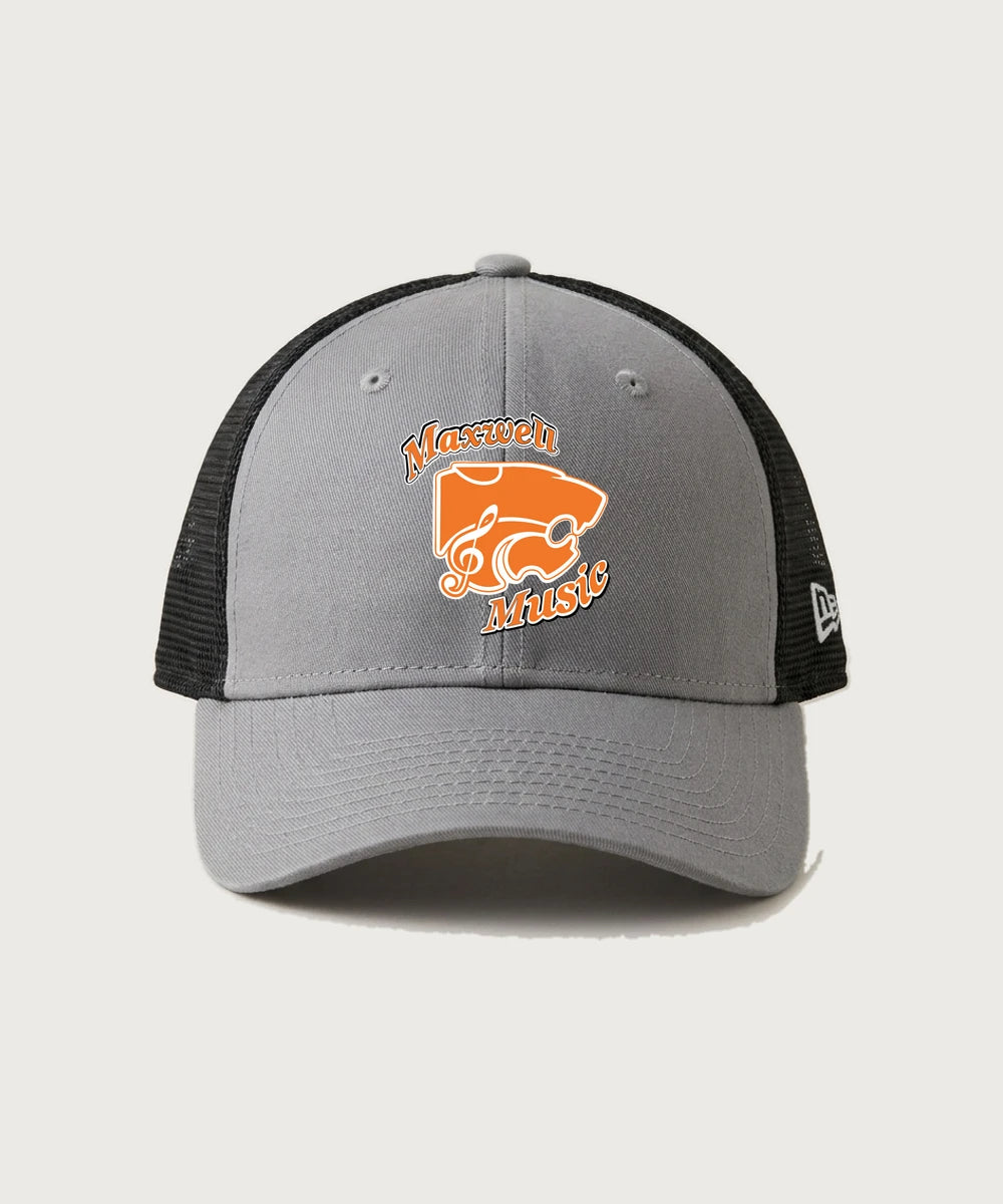 Maxwell High School Music (Instrumental) Team Store - Flag Grey/ Black New Era - Stretch Mesh Cap. NE1020