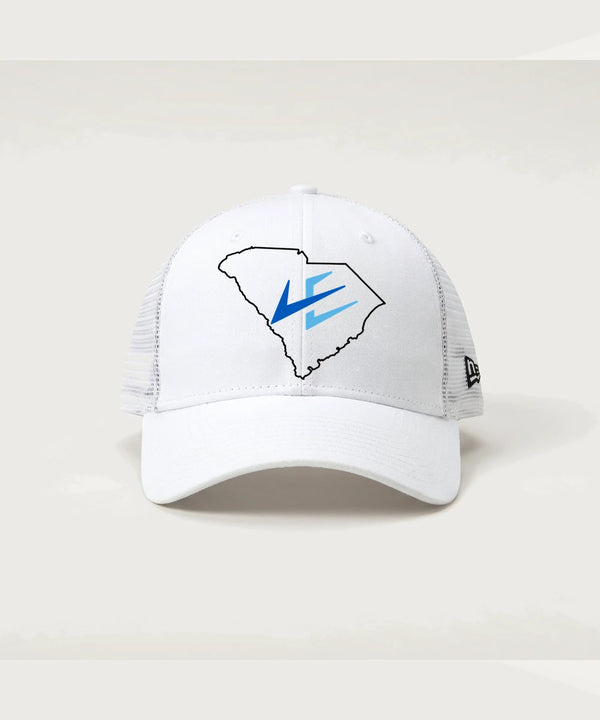 Leading Edge South Carolina Team Store - Flag White/ White New Era - Stretch Mesh Cap. NE1020