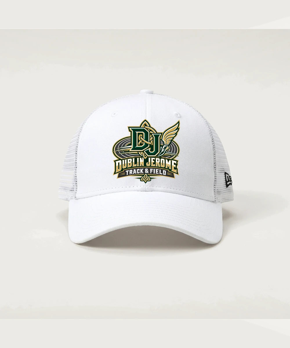 Dublin Jerome Track & Field Team Store - Flag White/ White New Era - Stretch Mesh Cap. NE1020