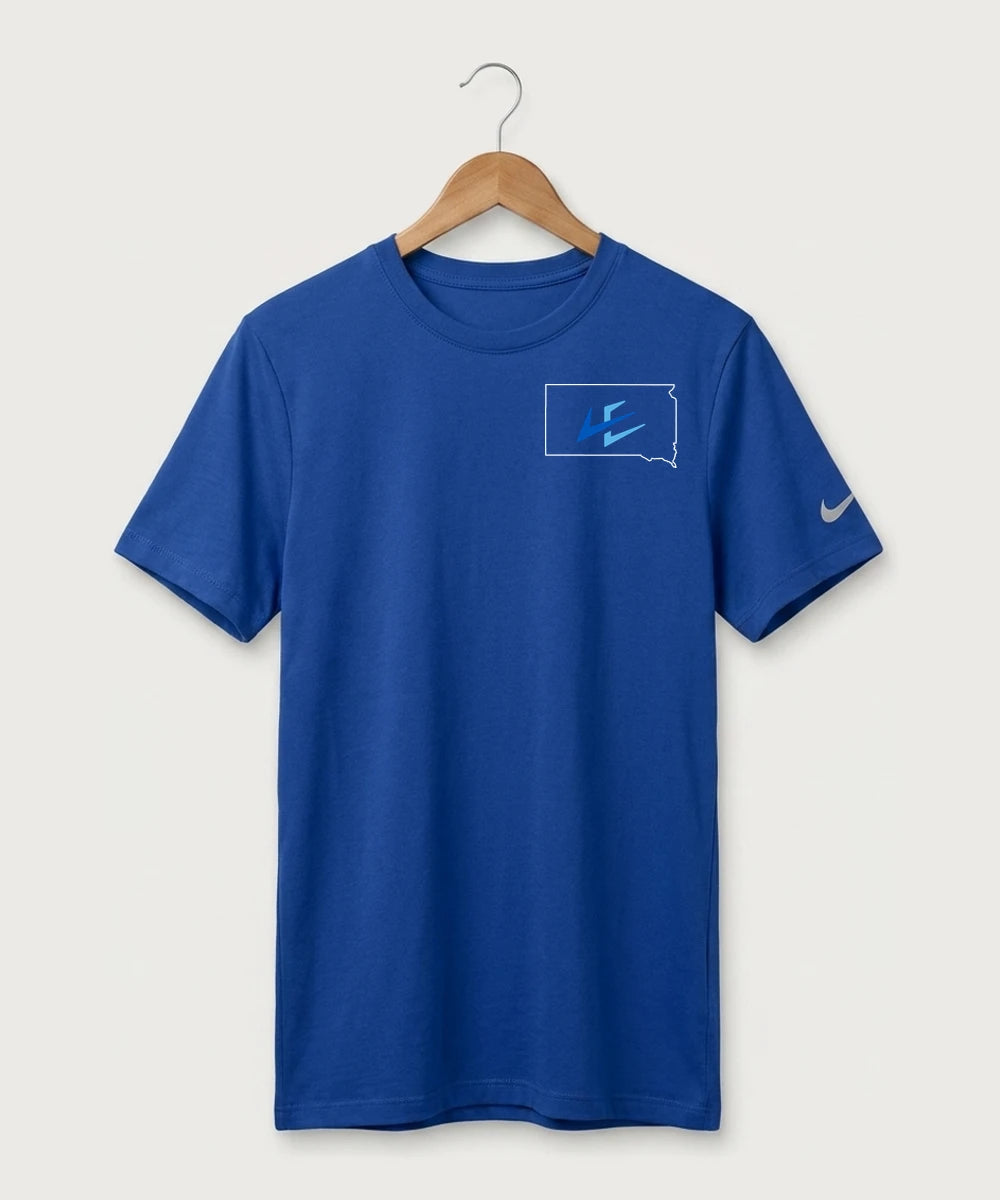 Leading Edge South Dakota Team Store - Game Royal Nike Swoosh Sleeve rLegend Tee NKDX8730