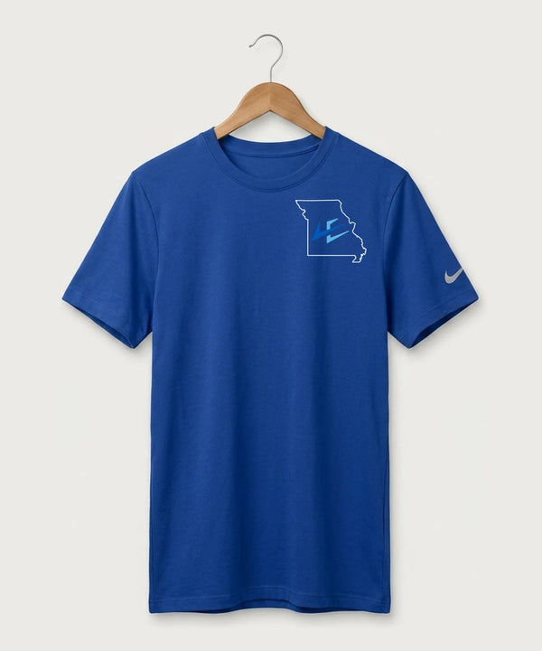 Leading Edge Missouri Team Store - Game Royal Nike Swoosh Sleeve rLegend Tee NKDX8730